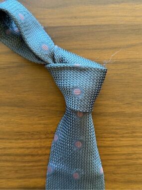 Tom Ford Teal Tie with Pink Polka Dots